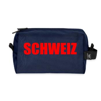 Schweiz - Recycelte Kulturtasche - Navy - Vorne