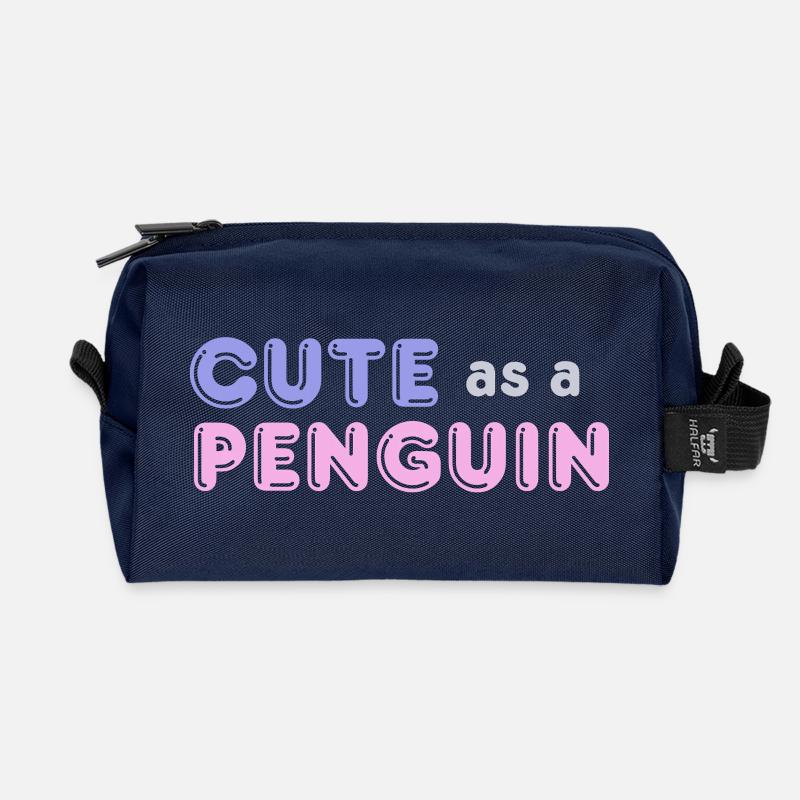 Cute as a Penguin - Recycelte Kulturtasche - Navy