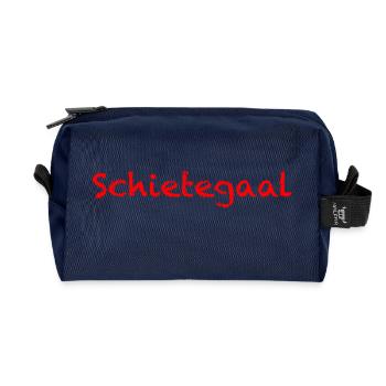 schietegaal Ostfrieslandsprüche Plattdeutsch - Recycelte Kulturtasche - Navy - Vorne