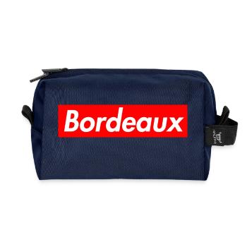 Bordeaux, Ville en France - Trousse de toilette en tissu recyclé - marine - Devant