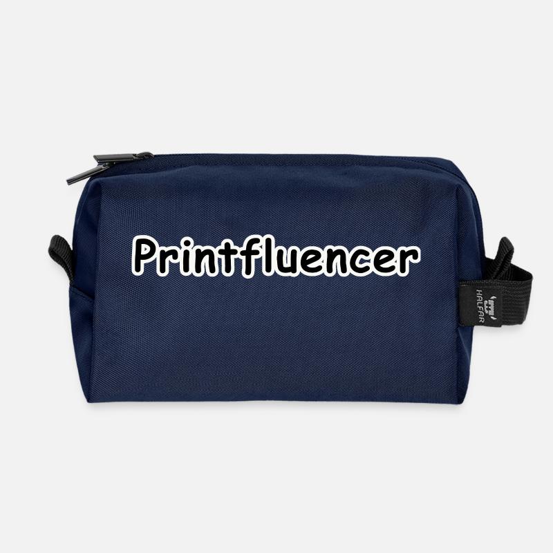 printfluencer 01 - Recycled Toiletry Zip Bag - navy