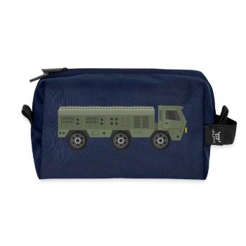 Militär-LKW - Recycelte Kulturtasche - Navy - Vorne
