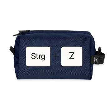 Strg + Z - Recycelte Kulturtasche - Navy - Vorne