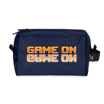 Jeu sur Pixel Art rétro - Trousse de toilette en tissu recyclé - marine - Devant
