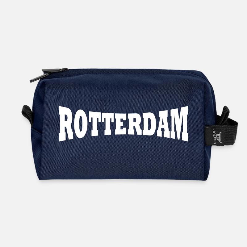 Rotterdam Schriftzug - Recycelte Kulturtasche - Navy
