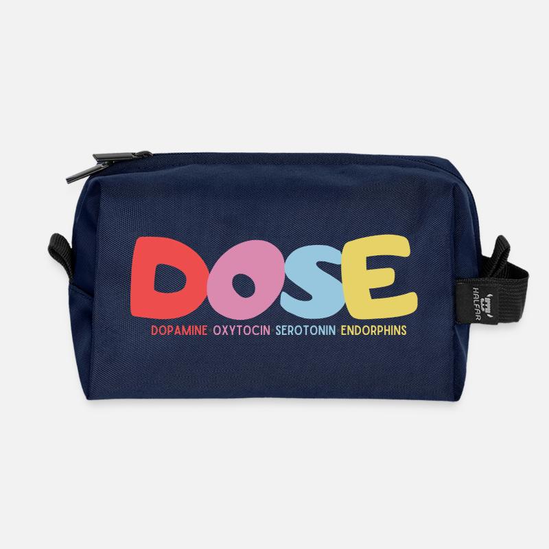 DOSE-Dopamin•Oxytocin•Serotonin•Endorphine - Recycelte Kulturtasche - Navy