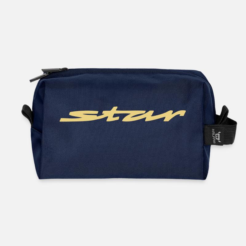 star - Recycelte Kulturtasche - Navy