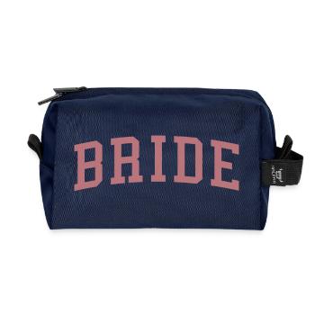 Braut Passende Verlobung Braut Dusche Hochzeit - Recycelte Kulturtasche - Navy - Vorne