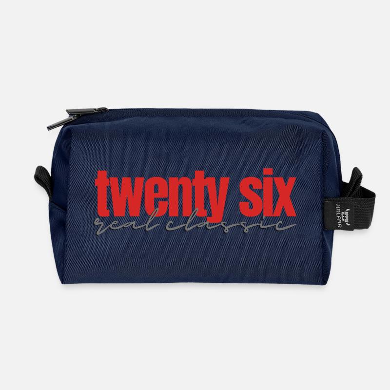 twenty six real classic - Recycelte Kulturtasche - Navy