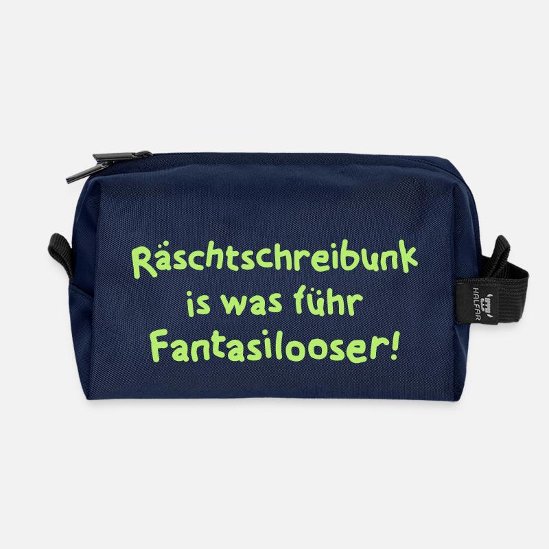 Rechtschreibung - Recycelte Kulturtasche - Navy