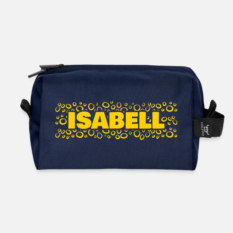 Geschenk für Isabell - Recycelte Kulturtasche - Navy