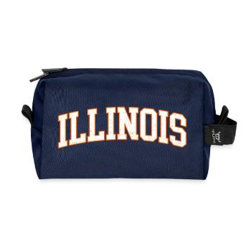 Pays rétro vintage de Lincoln - Trousse de toilette en tissu recyclé - marine - Devant