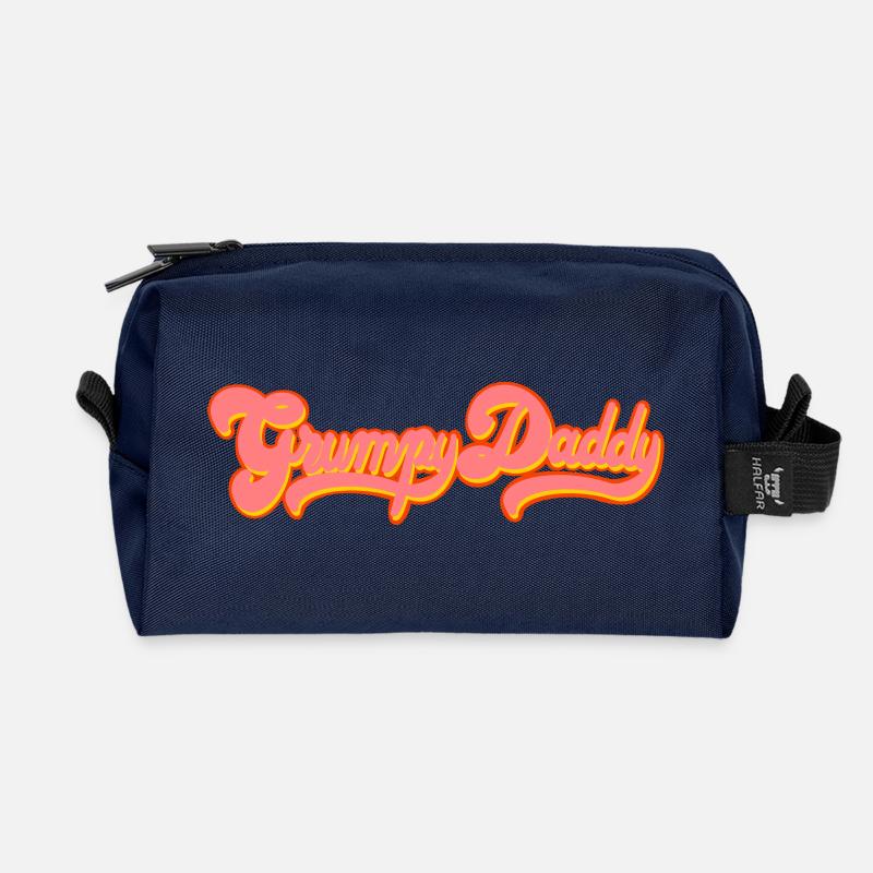 Grumpy Daddy Retro Script - Farbe "Exploitation" - Recycelte Kulturtasche - Navy
