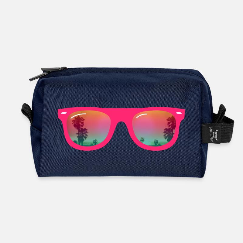 Sommer Sonnenbrille - Recycelte Kulturtasche - Navy