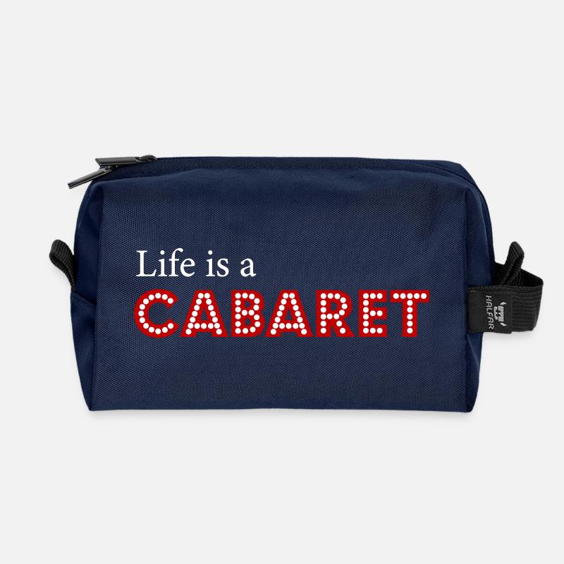 Life_is_a_cabaret - Recycelte Kulturtasche - Navy