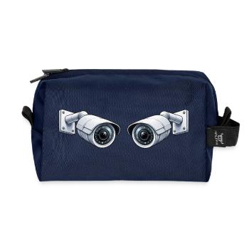 Caméra de surveillance - Trousse de toilette en tissu recyclé - marine - Devant