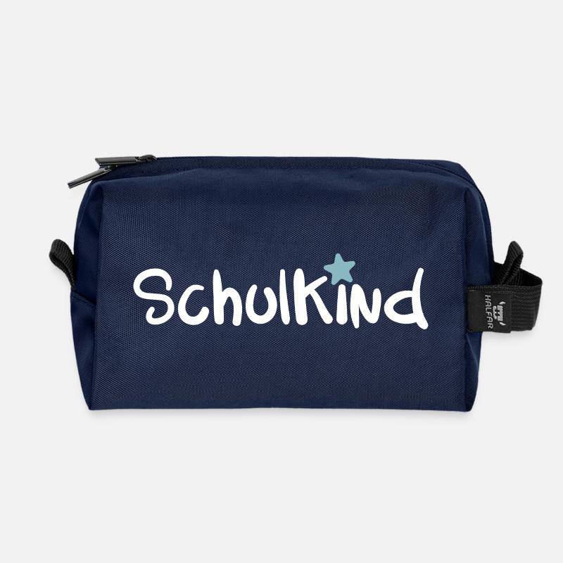 SCHULKIND Einschulung Schulanfänger Schulstart - Recycelte Kulturtasche - Navy