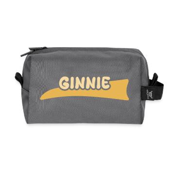 Ginnie as a given name - Recycled Toiletry Zip Bag - anthracite - Front