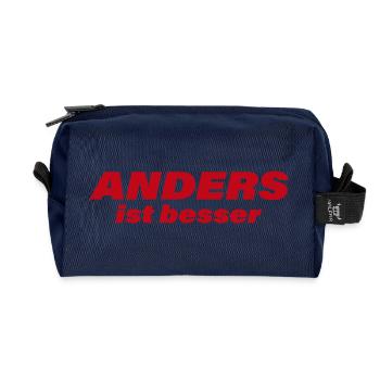 DIFFERENT IS BETTER - Recycled Toiletry Zip Bag - navy - Front