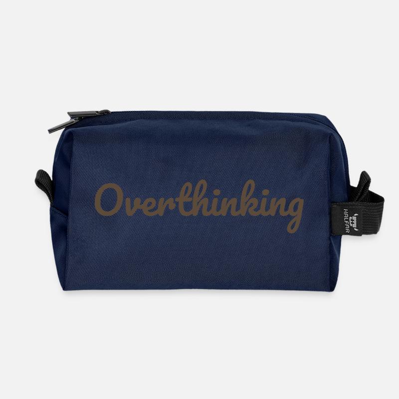 Rethinking Calligraphy Design - Recycled Toiletry Zip Bag - navy