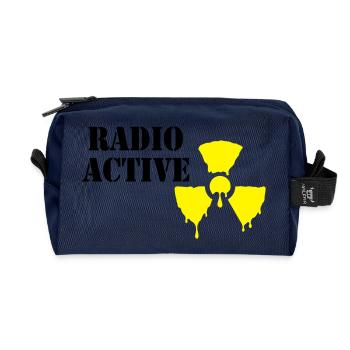 radioactive - Recycled Toiletry Zip Bag - navy - Front