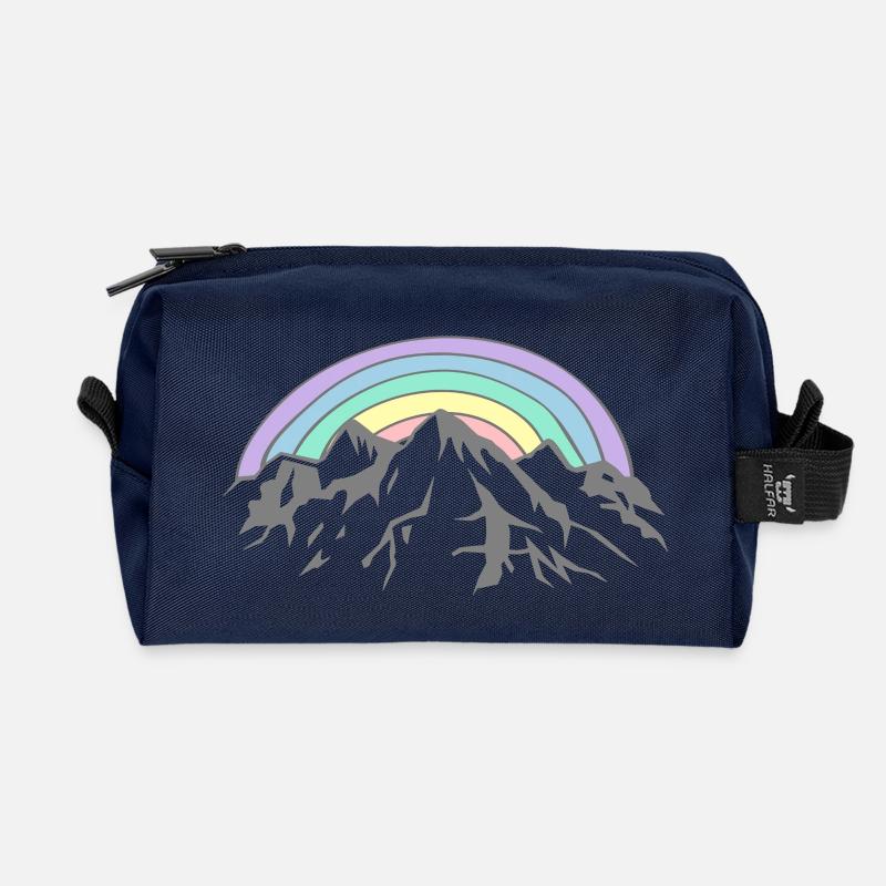Berge - Recycelte Kulturtasche - Navy