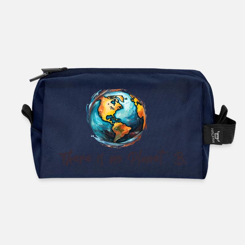 Klimaschutz Kein Planet B - Recycelte Kulturtasche - Navy