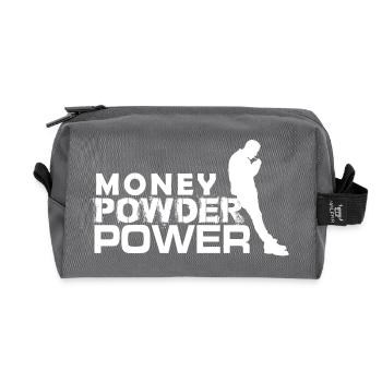 MPP white - Recycled Toiletry Zip Bag - anthracite - Front