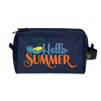 Bonjour Summmer - Trousse de toilette en tissu recyclé - marine - Devant