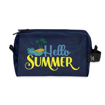 Bonjour Summmer - Trousse de toilette en tissu recyclé - marine - Devant
