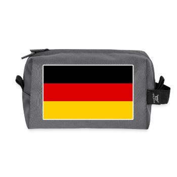 Drapeau de l’Allemagne - Trousse de toilette en tissu recyclé - anthracite - Devant