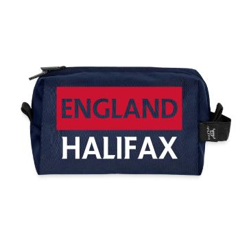 England Halifax Vintage Badge Design - Recycled Toiletry Zip Bag - navy - Front