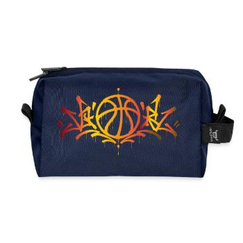 Basketball Graffiti Streetball Urban Style - Recycelte Kulturtasche - Navy - Vorne