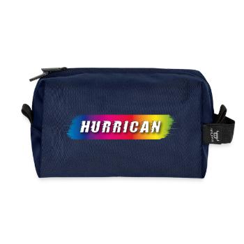 Hurrican Lettering Spectrum - Recycled Toiletry Zip Bag - navy - Front