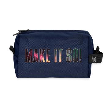 Make it so! - Recycled Toiletry Zip Bag - navy - Front