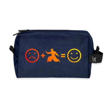 Self Defense Gift for an Aikido Student - Recycled Toiletry Zip Bag - navy - Front
