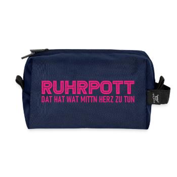 Ruhrpott - Dat hat wat mittn Herz zu tun - Zeche - Recycelte Kulturtasche - Navy - Vorne