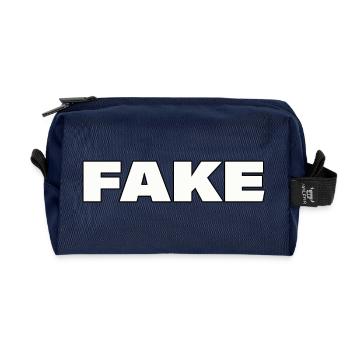 Fake - Recycled Toiletry Zip Bag - navy - Front