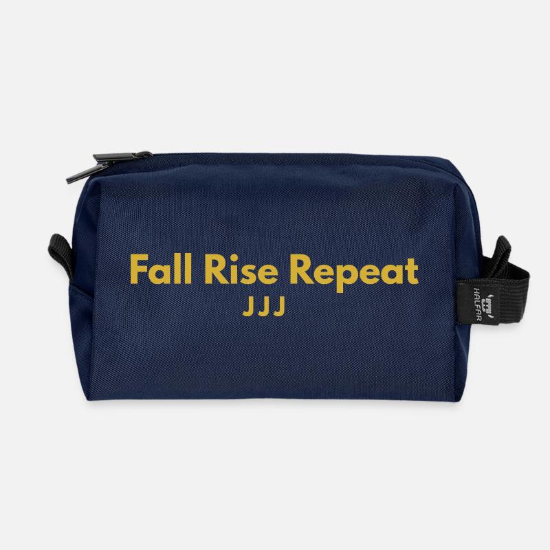 Fall Rise Wiederholung - Recycelte Kulturtasche - Navy