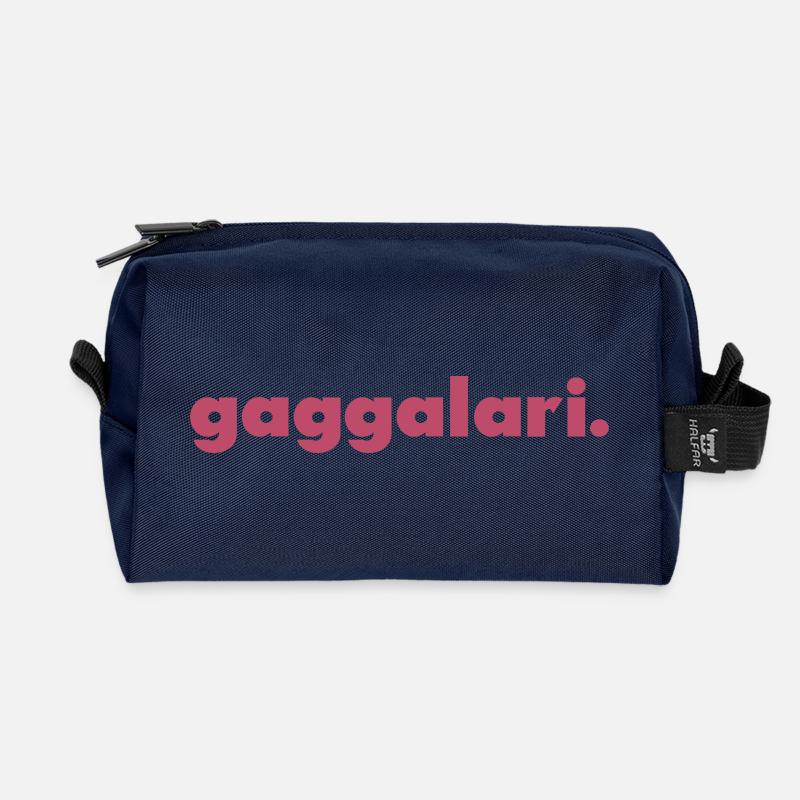 Gaggalari. - Recycled Toiletry Zip Bag - navy