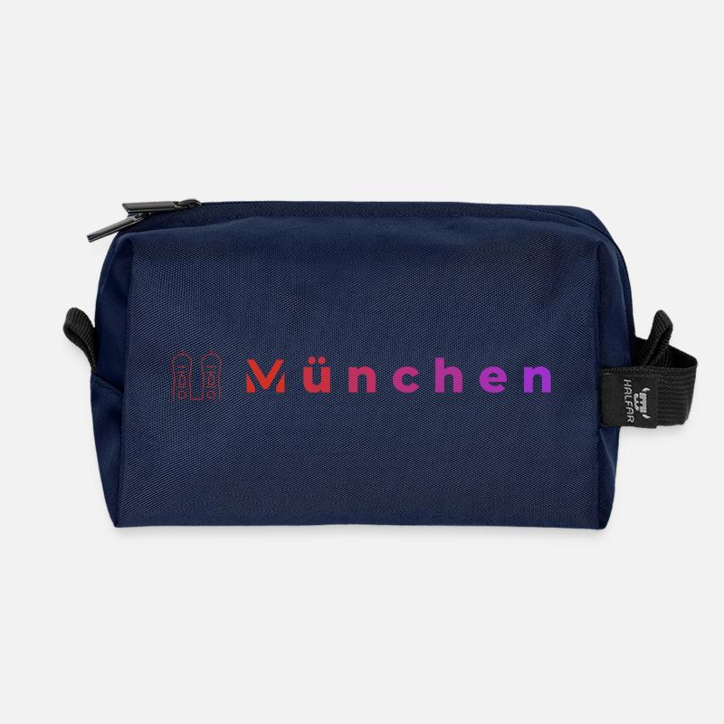 München Nachtleuchten - Recycelte Kulturtasche - Navy