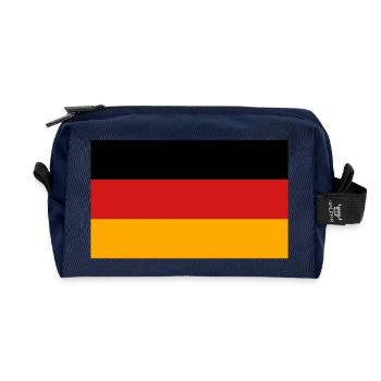 drapeau de l'allemagne - Trousse de toilette en tissu recyclé - marine - Devant