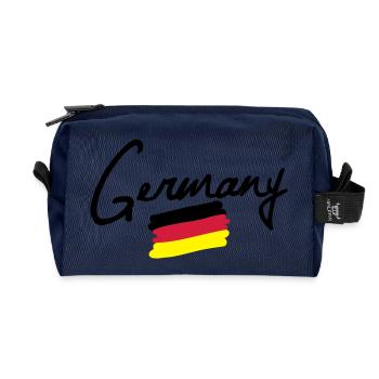germany - Recycled Toiletry Zip Bag - navy - Front
