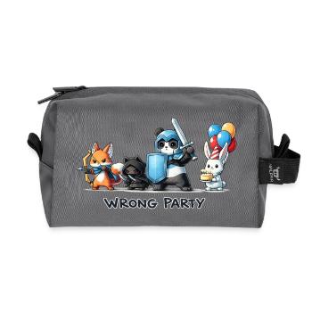 False Party – Knight, Rogue, Mage & Birth - Recycled Toiletry Zip Bag - anthracite - Front