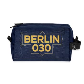 Berlin 030 Deco Gold - Recycelte Kulturtasche - Navy - Vorne