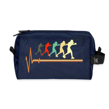 Boxing Heartbeat Evolution Retro Fighter Design - Recycelte Kulturtasche - Navy - Vorne