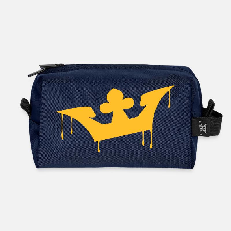 crown_krone - Recycelte Kulturtasche - Navy