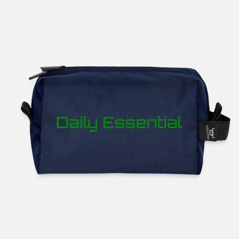 Essential Piece - Recycled Toiletry Zip Bag - navy