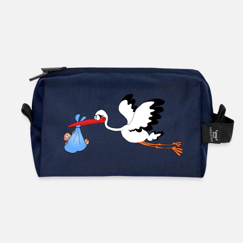 Storch - Recycelte Kulturtasche - Navy