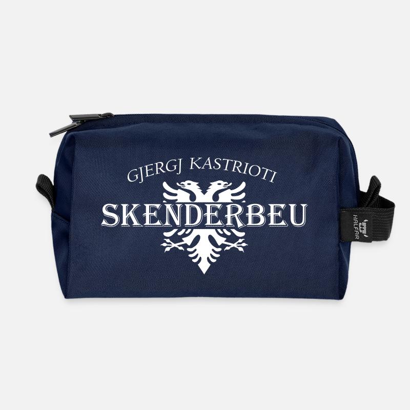 doppelkopf adler wappen skenderbeu albanisch - Recycelte Kulturtasche - Navy